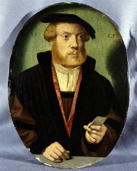 Kürk Astarlı Pelerin Giyen Genç Bir Adamın Portresi by Bartholomaeus the Elder Bruyn