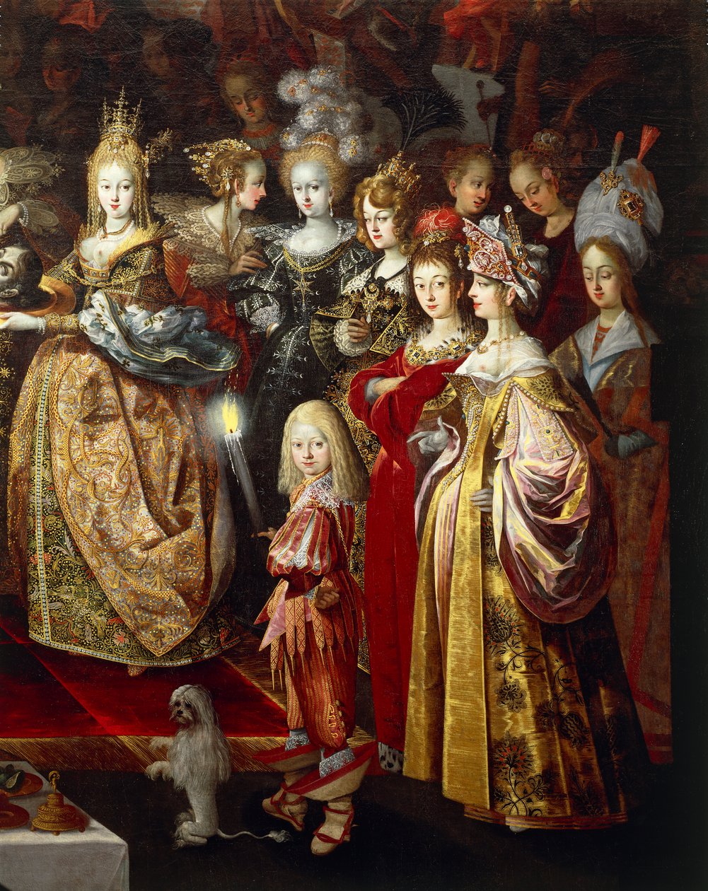 Aziz John Baptist'in Kafasının Kesilmesi ve Herod Ziyafeti, Bartholomeus Strobel Younger (1591-1660), detay, tuval üzerine yağlı boya, 280x952 cm, Polonya by Bartholomaus the Elder Strobl or Strobel
