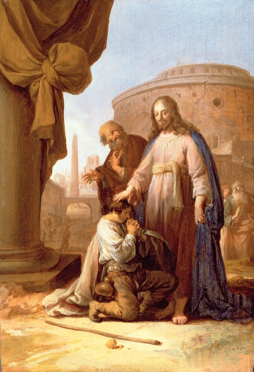 İsa ve Zengin Genç Hükümdar, 1640 by Bartholomeus Breenbergh
