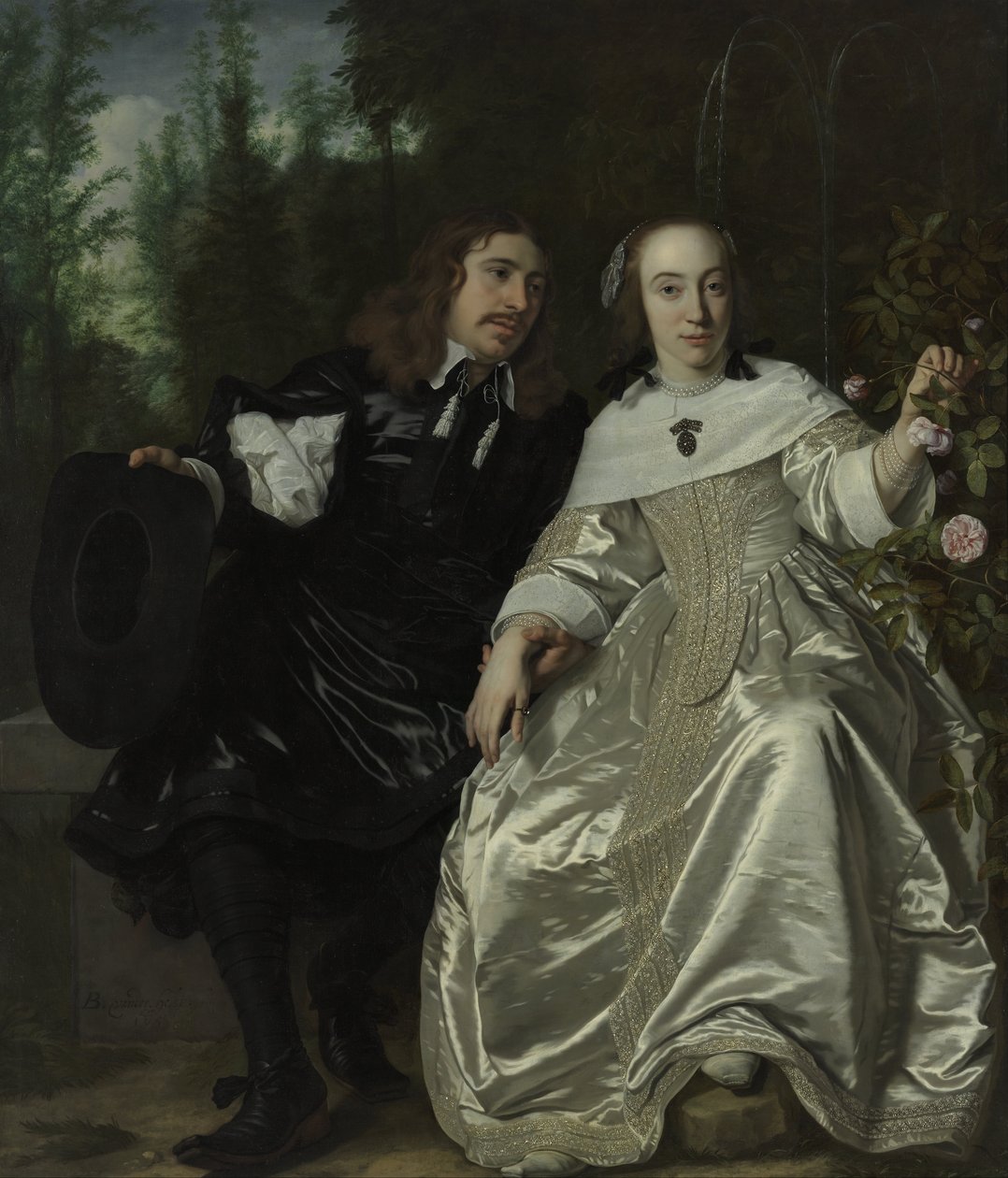 Abraham del Court ve eşi Maria de Kaersgieter by Bartholomeus van der Helst