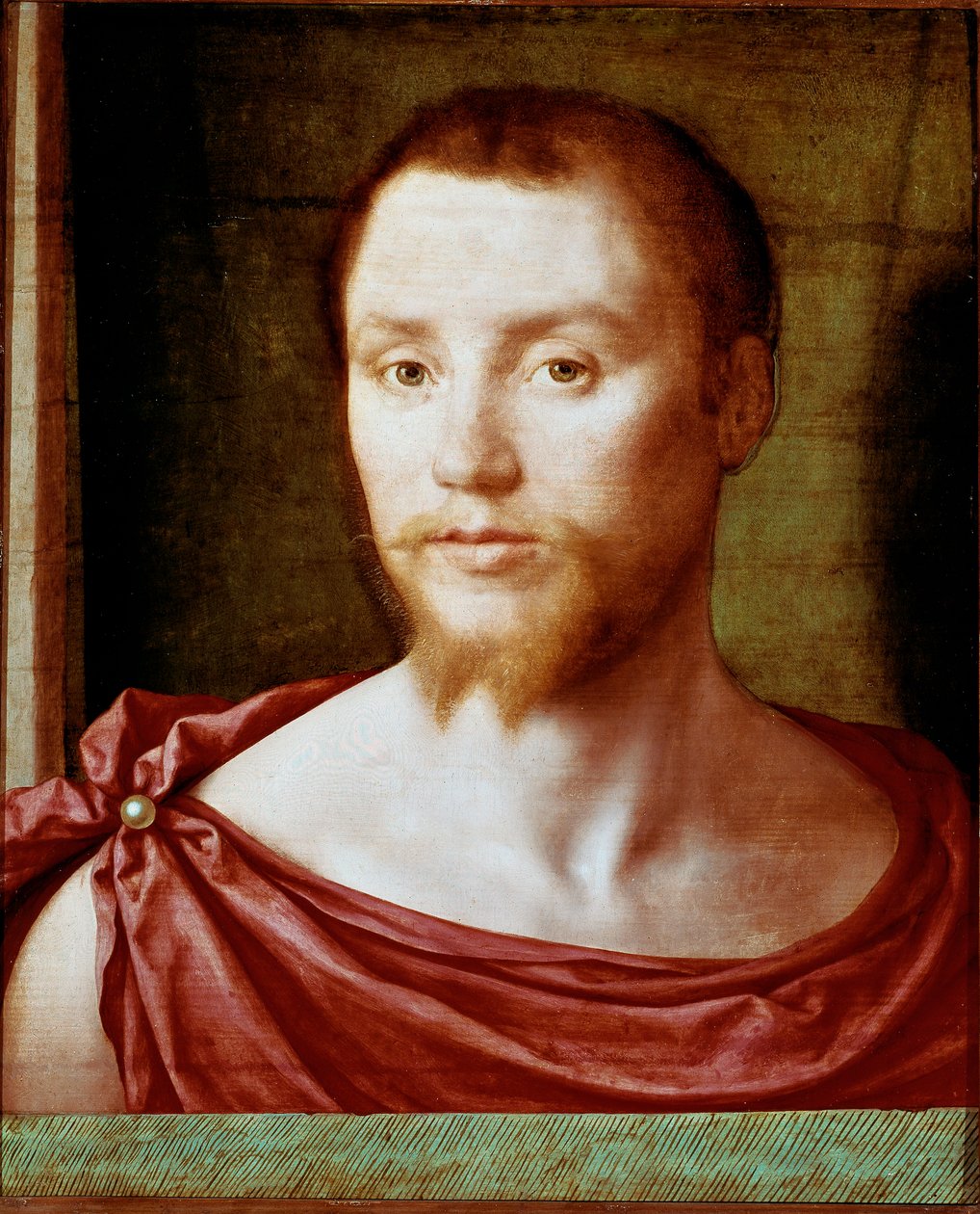 Çift sivri sakallı (veya keçi) antik Kızıl adam yüzlü adamın portresi, bir peştemal ile kaplıdır. Sözde Felix Chretien'e (yaklaşık 1510-1579) atfedilen ahşap üzerine resim. 1535-1550 civarı Dim. 48x39 cm Paris, musee du Louvre - Bir annenin portresi by Bartholomeus (active 1518 1541) Pons