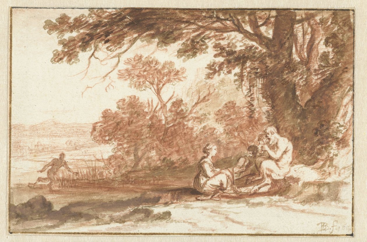 Perisi Korsika ve satir ile manzara by Bartholomeus Breenbergh