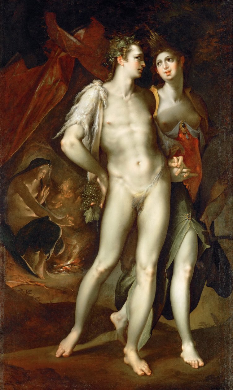 Ceres ve Bacchus olmadan Venüs soğuk by Bartholomaeus Spranger