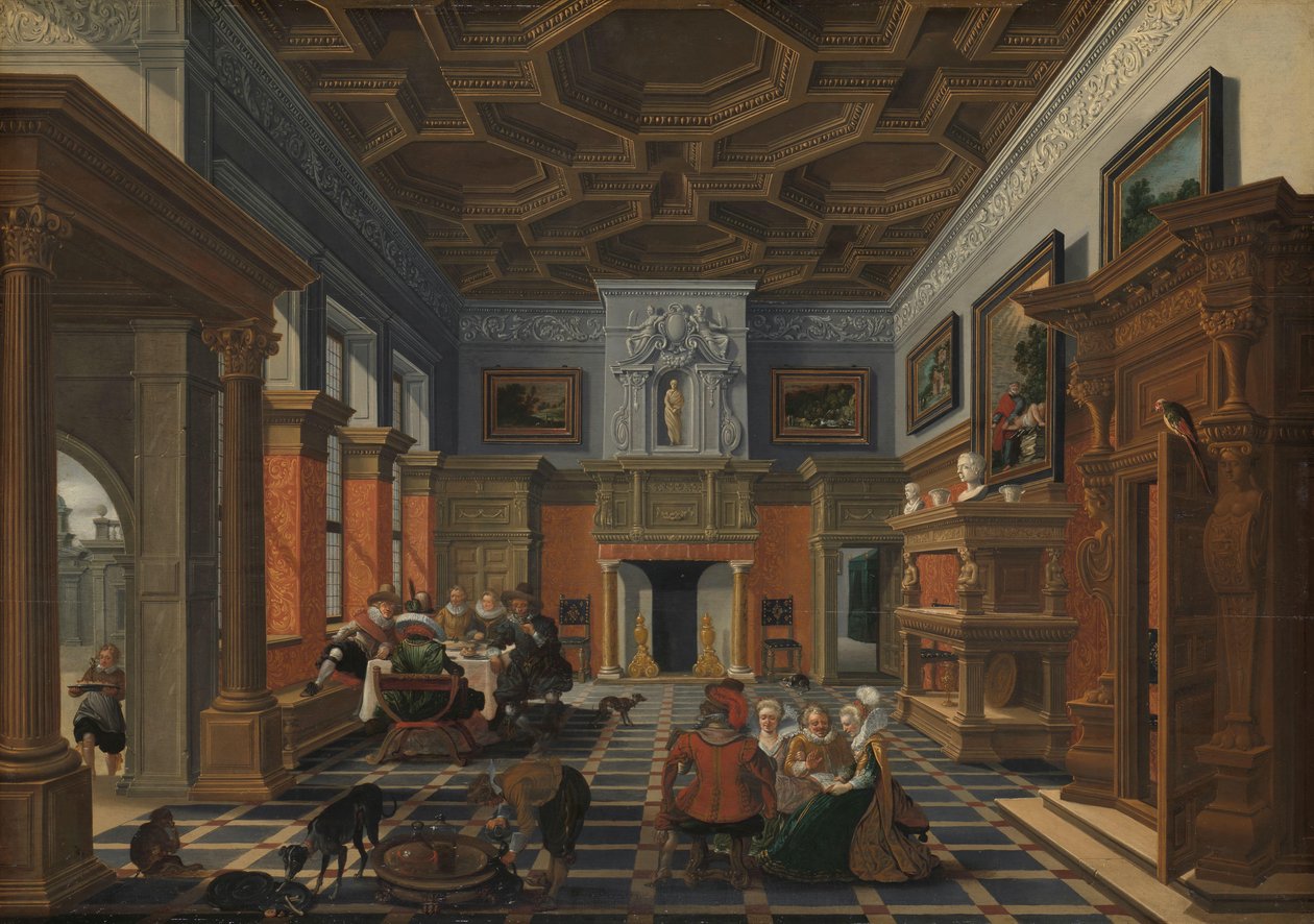 Şirket İçi İç Mekanda Bir Şirket by Bartholomeus van Bassen