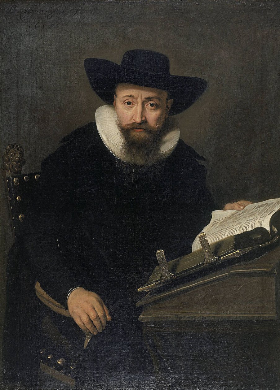 Bilinmeyen bir adamın portresi, muhtemelen bir Protestan bakanı by Bartholomeus van der Helst