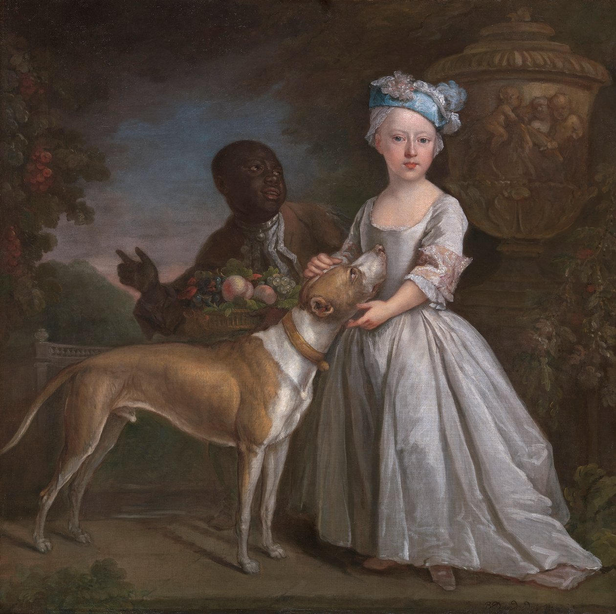 Köleleştirilmiş Hizmetçisi ve Köpeği Olan Genç Bir Kız by Bartholomew Dandridge