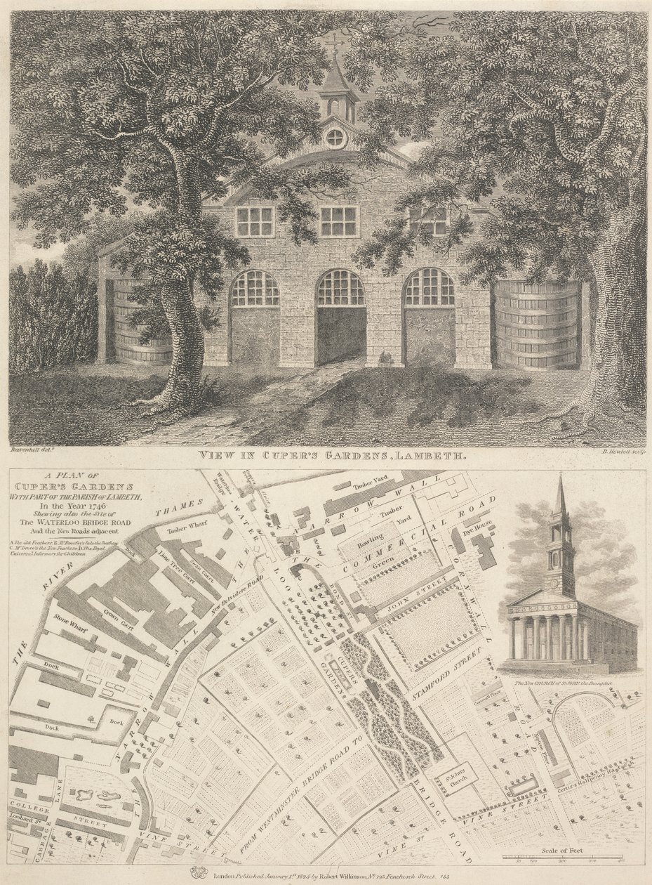 Cuper's Gardens, Lambeth'te görüntüle by Bartholomew Howlett