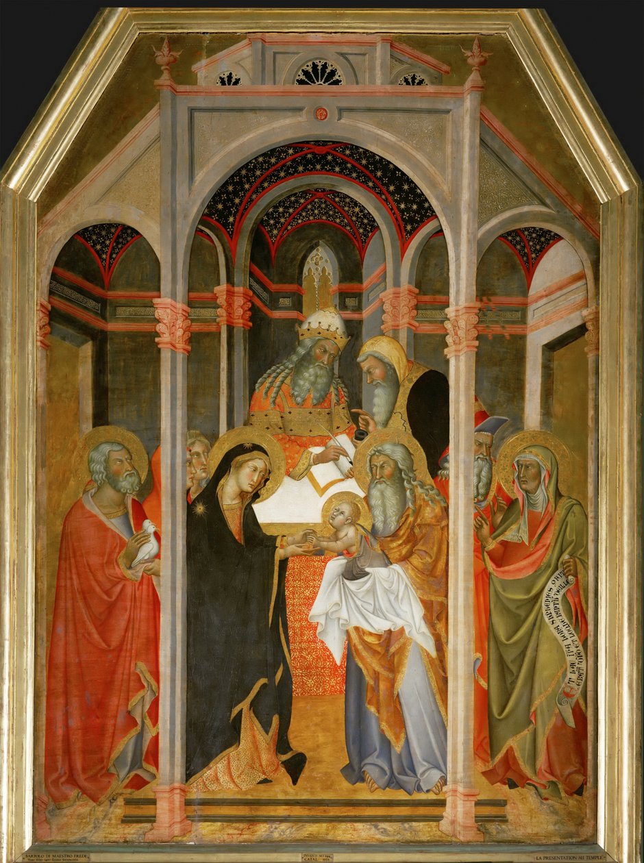 Bartolo di Fredi tapınağında sunum by also Manfredi de Battilori Bartolo di Fredi