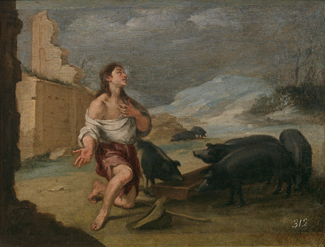 Terk edilmiş müsrif oğul by Bartolomé Esteban Murillo
