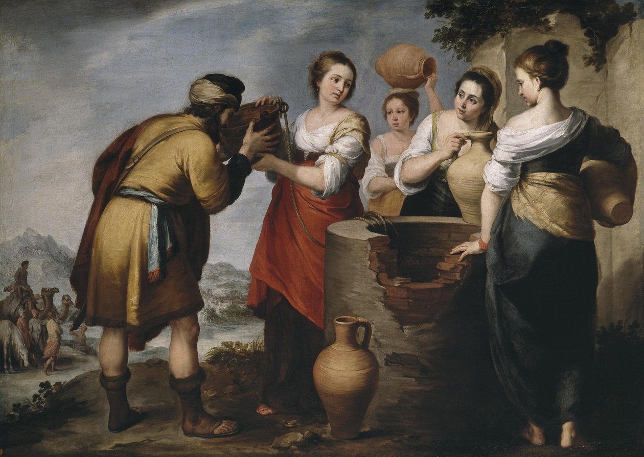 Rebecca ve Eliezer by Bartolomé Esteban Murillo