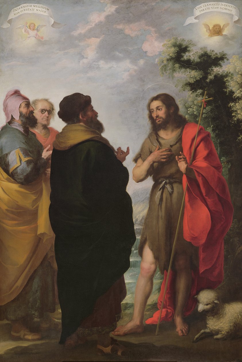 Vaftizci Yahya, Yazıcılar ve Ferisiler ile, c.1655 by Bartolomé Esteban Murillo