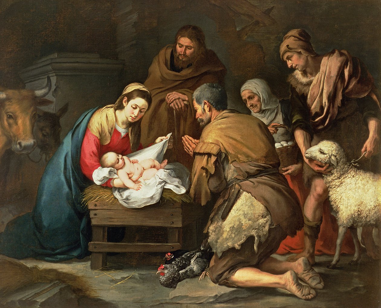 Çobanların Tapınması, c.1650 by Bartolomé Esteban Murillo