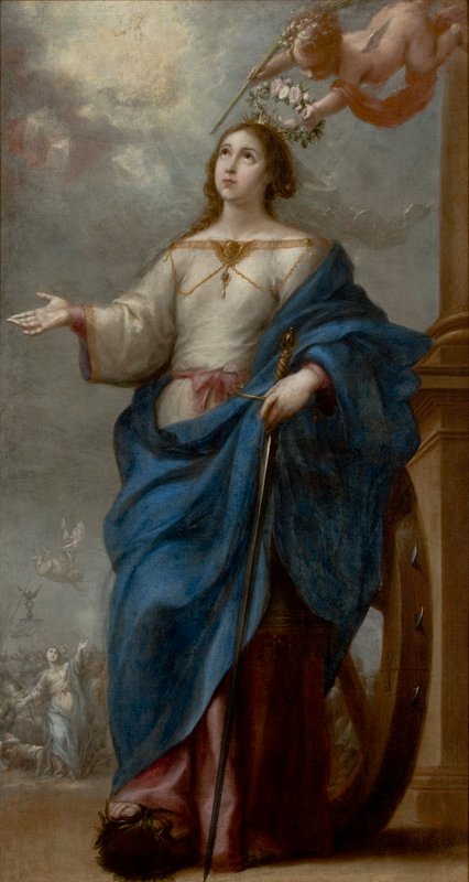 iskenderiye santa catarina by Bartolomé Esteban Murillo