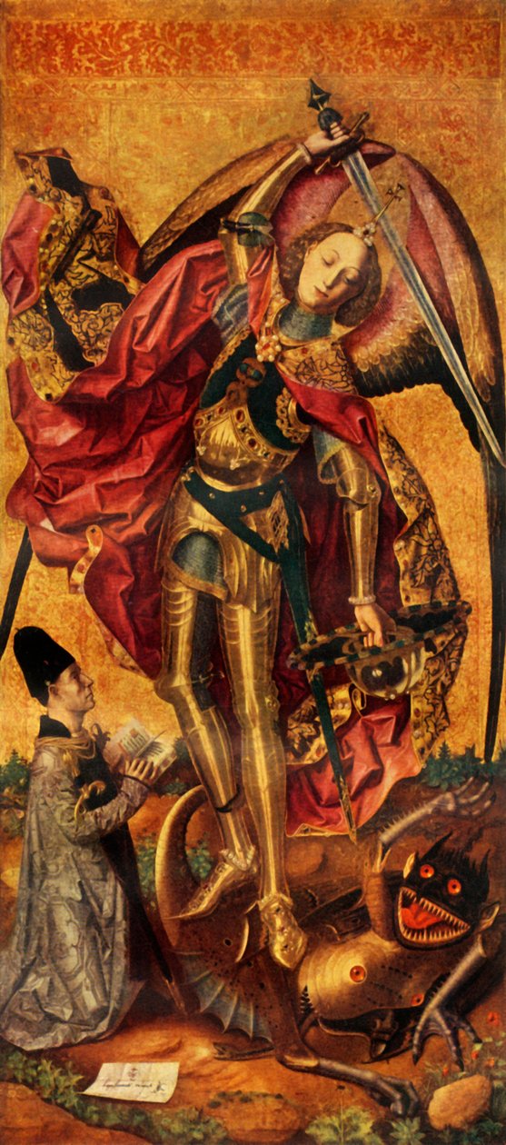 Aziz Michael Şeytana Karşı Zaferler, 1468, 1946. by Bartolomé Bermejo