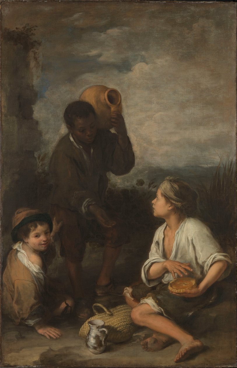 üç erkek by Bartolomé Esteban Murillo