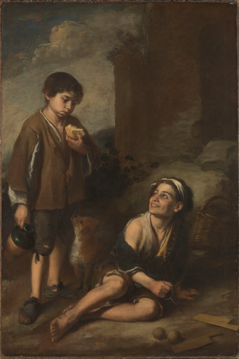 İki Köylü Çocuk by Bartolomé Esteban Murillo