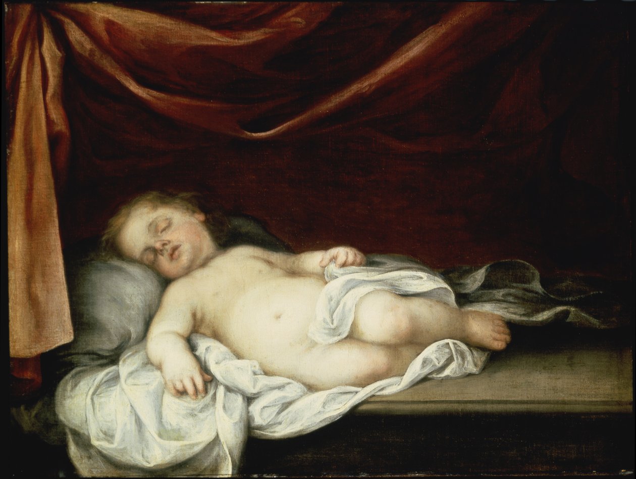 Uyuyan İsa Çocuk by Bartolomé Esteban Murillo