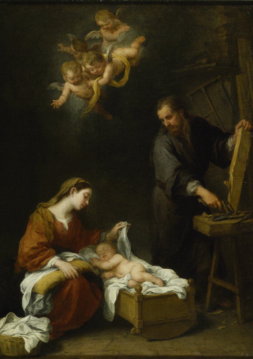 Kutsal Aile (tuval üzerine yağlı boya) by Bartolomé Esteban Murillo