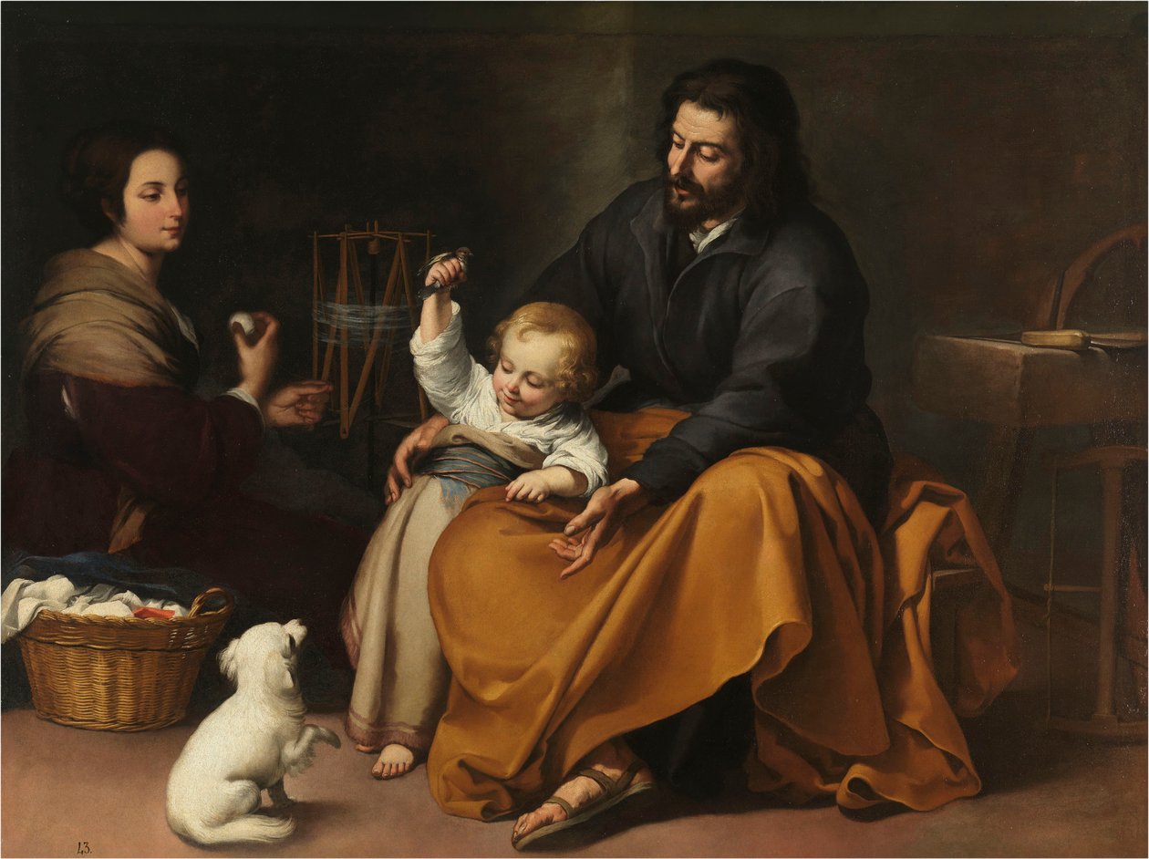 Küçük Kuşlu Kutsal Aile, c. 1650. by Bartolomé Esteban Murillo