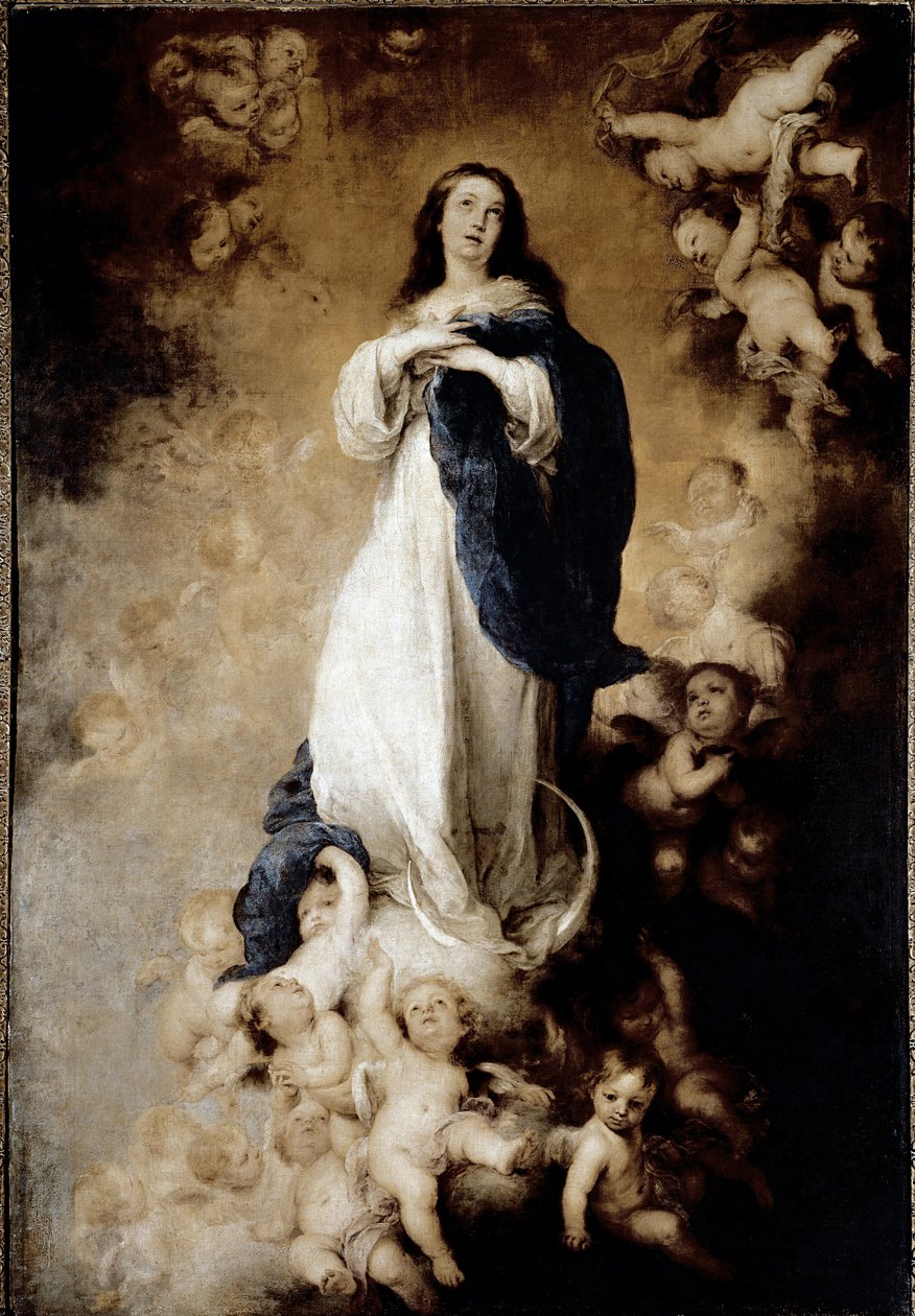 Immaculate Conception veya Soult Immaculate Conception. (tuval üzerine yağlıboya by Bartolomé Esteban Murillo