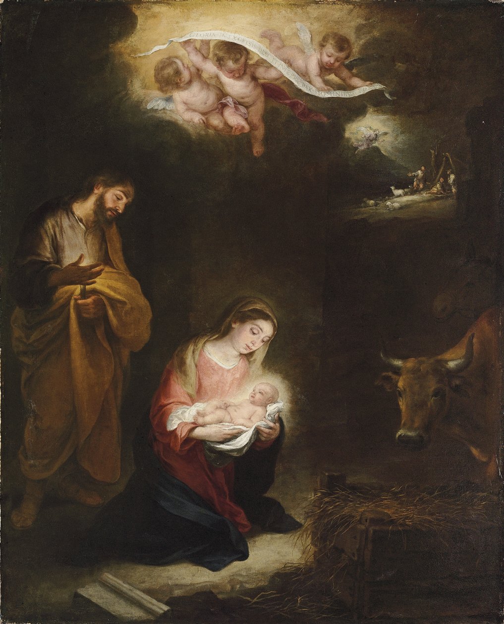 Ötedeki Çobanlara Duyuru ile Doğuş by Bartolomé Esteban Murillo