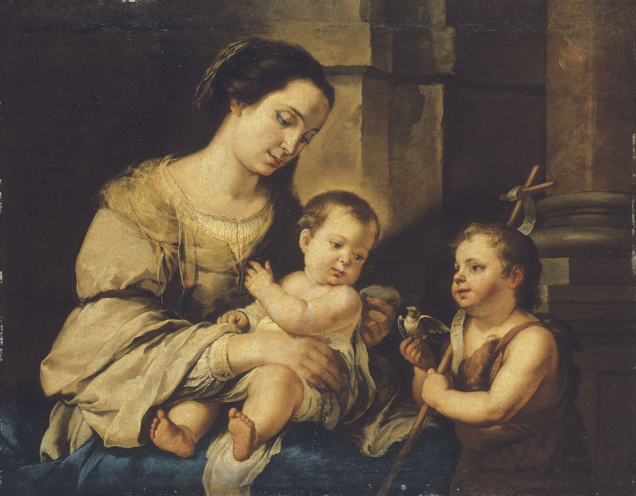 Bebek St. John the Baptist ile Bakire ve Çocuk by Bartolomé Esteban Murillo