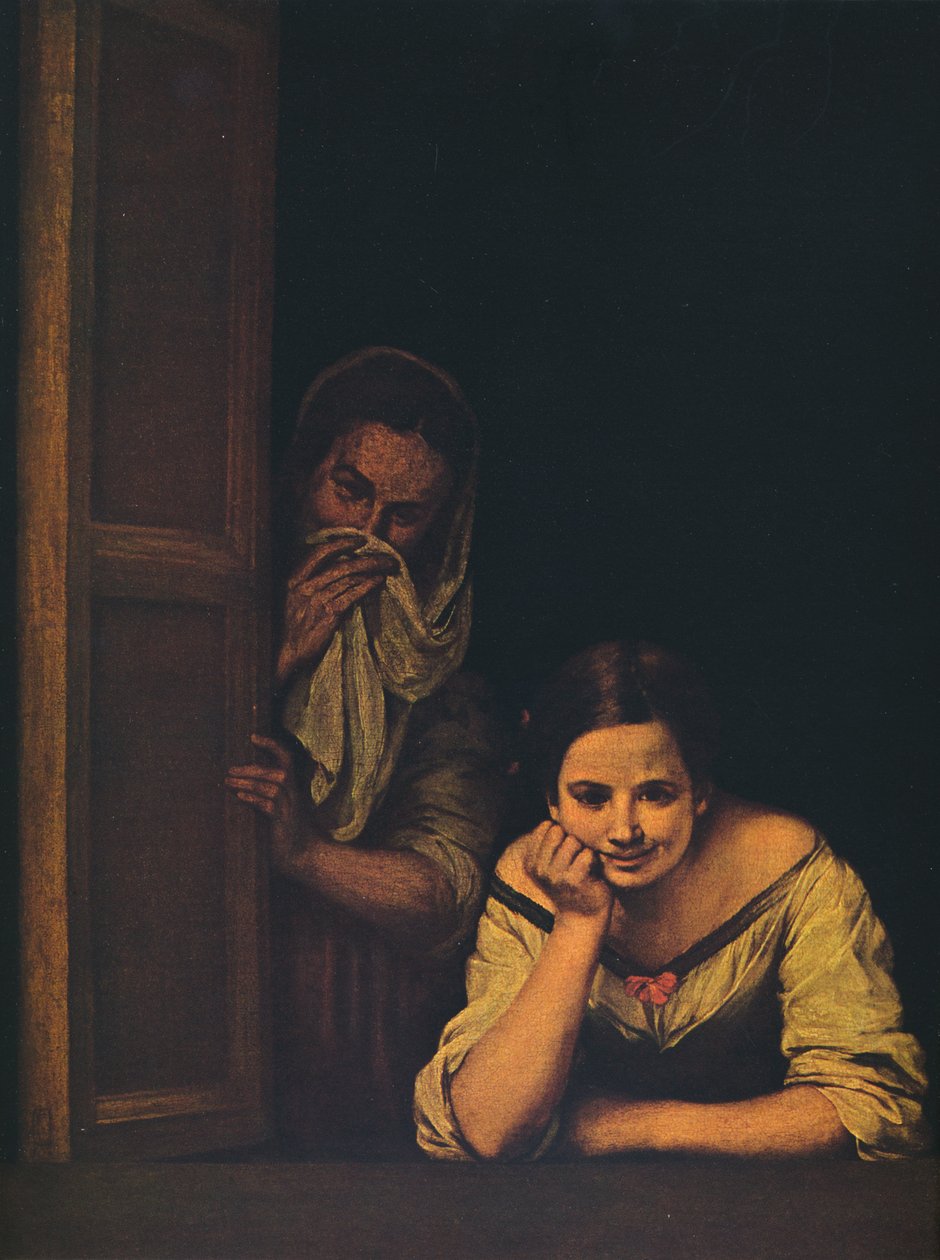 Pencerede İki Kadın, 1655-1660 by Bartolomé Esteban Murillo