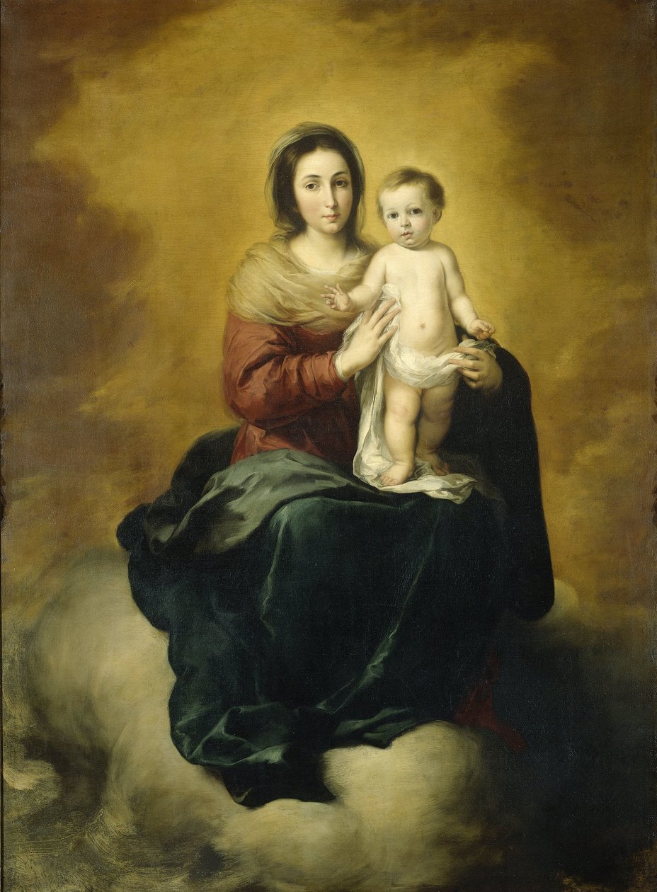 bakire ve çocuk by Bartolomé Esteban Murillo