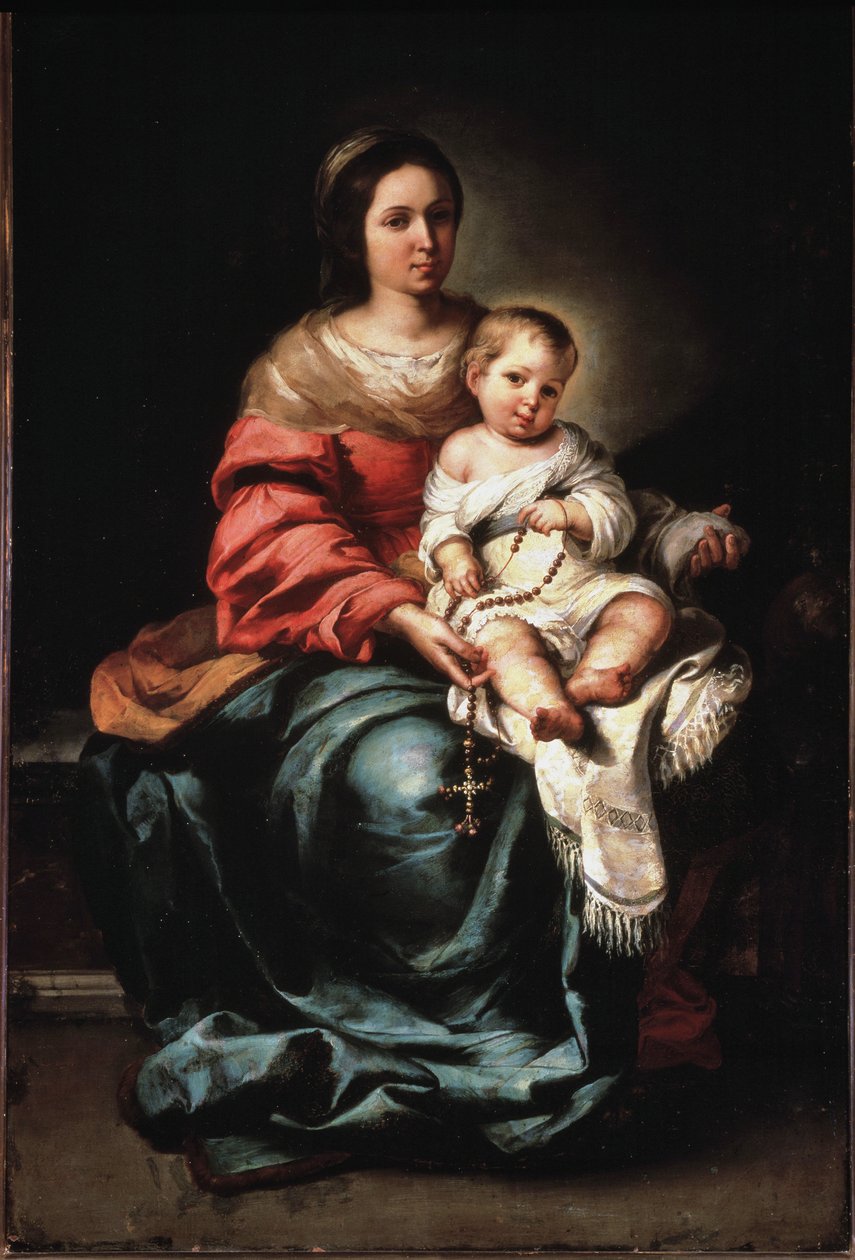 Tesbih Bakiresi - tuval üzerine yağlı boya, yaklaşık 1650 by Bartolomé Esteban Murillo