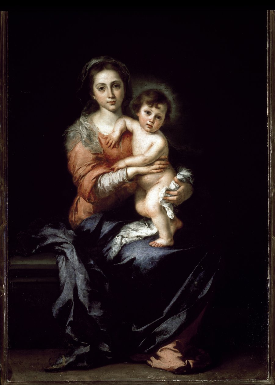 Çocuklu Bakire - tuval üzerine yağlıboya by Bartolomé Esteban Murillo