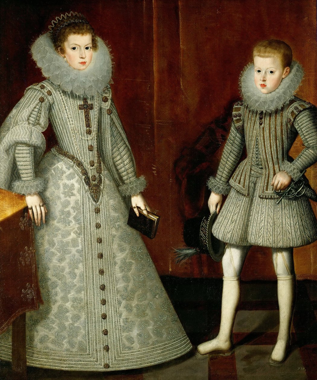 İnfante Philip, daha sonra İspanya Kralı IV. Philip 1605-1665 ve kız kardeşi Avusturyalı Anne 1601-1 by Bartolomé González y Serrano