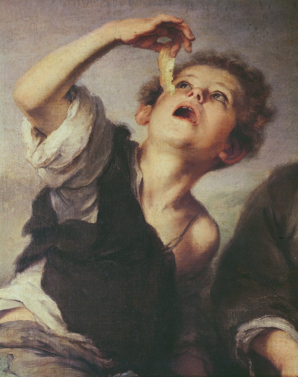 Pasta Yiyen Çocuklardan Detay, 1670-75 tuval üzerine yağlı boya bkz. 213978 by Bartolomé Esteban Murillo
