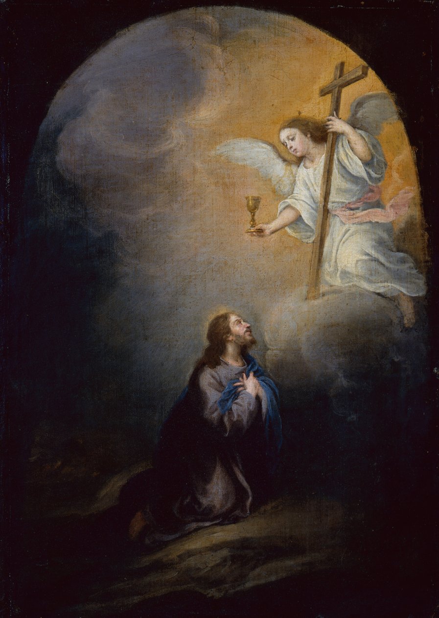 Zeytin Bahçesindeki İsa (tuval üzerine yağlı boya) by Bartolomé Esteban Murillo