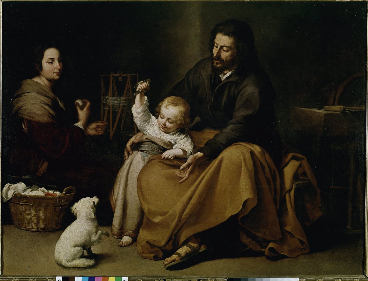 Kuşun Kutsal Ailesi. (tuval üzerine yağlı boya, yaklaşık 1650) by Bartolomé Esteban Murillo