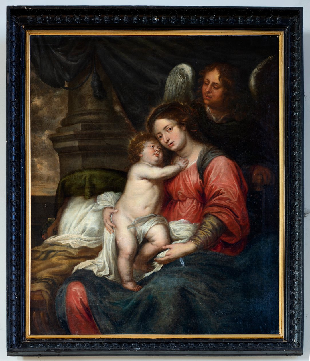 Bölge kilisesi (Parochiekerk Sint-Andreas, Beerlegem). Tablo. Çocuklu Hanımefendimiz. Bartolome Murillo (?). by Bartolomé Esteban Murillo