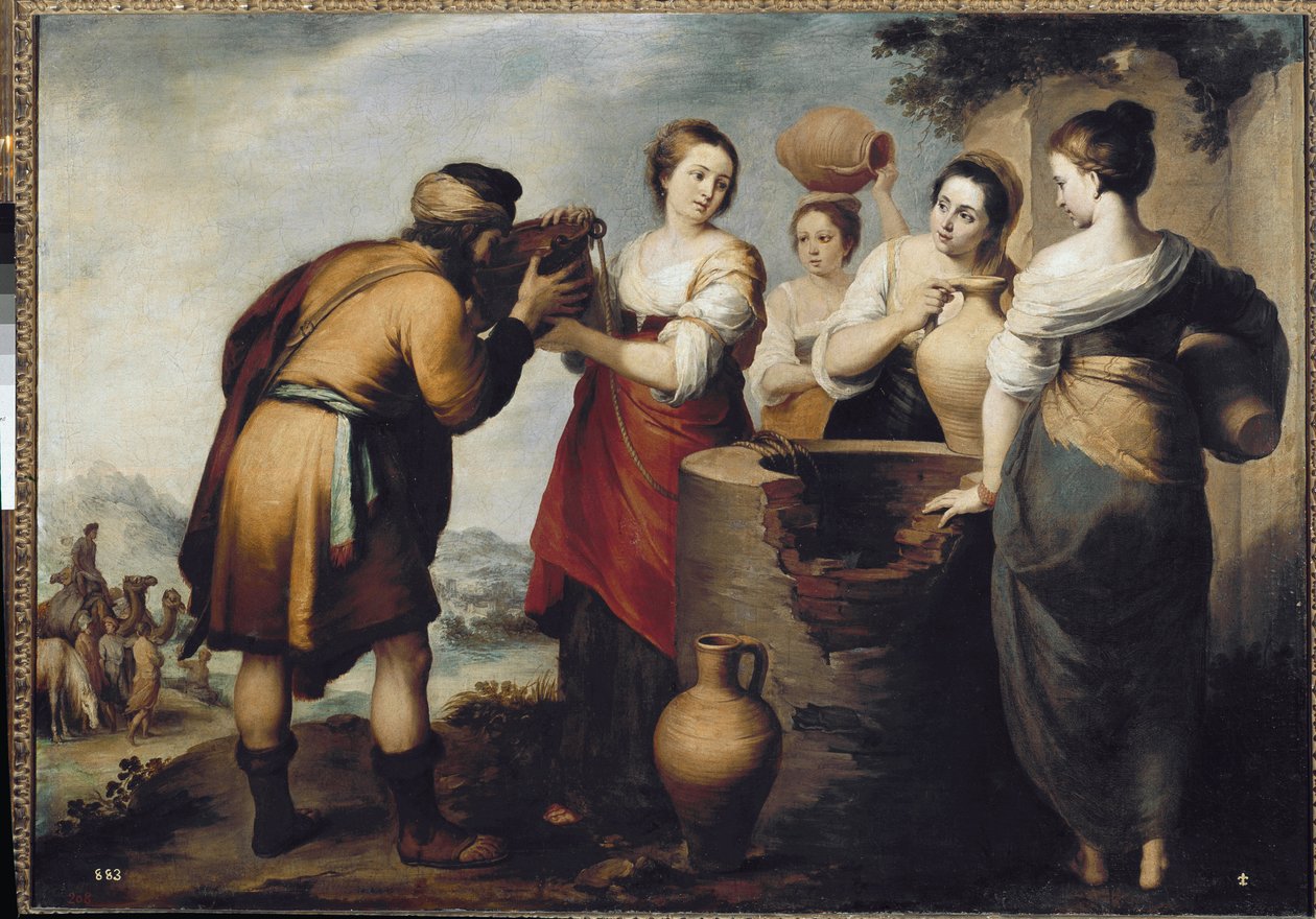 Rebecca ve Eleazar Kuyuda (tuval üzerine yağlı boya by Bartolomé Esteban Murillo