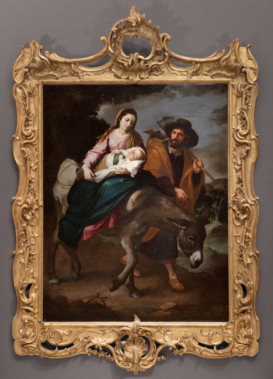 Mısır'a Uçuş, c.1647-50 (tuval üzerine yağlıboya) by Bartolomé Esteban Murillo