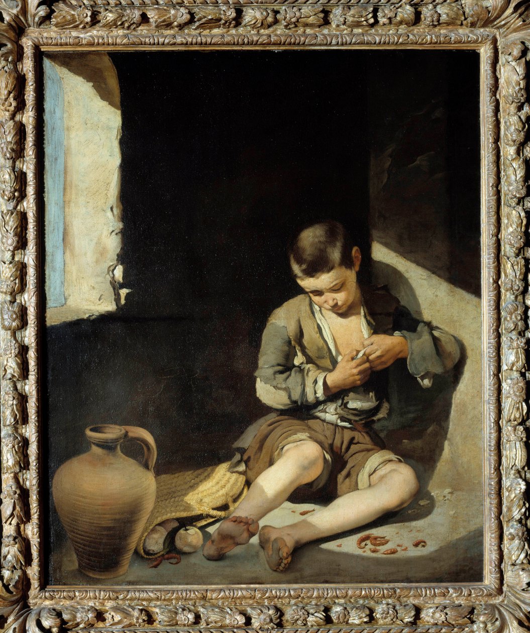 Bartolome Murillo (1618-1682) tarafından yapılan genç dilenci tablosu 17. yüzyıl Güneşi. 1,34x1 m by Bartolomé Esteban Murillo