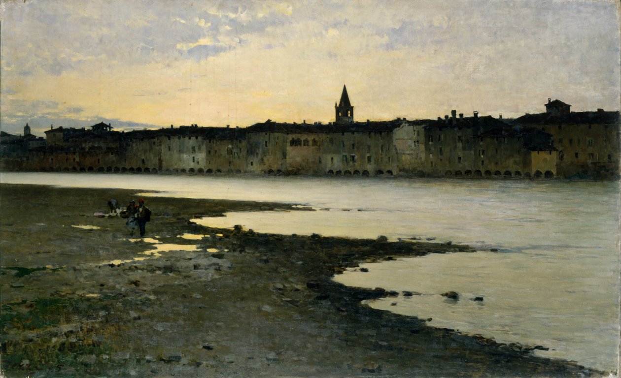 Sulle rive dellAdigen by Bartolomeo Bezzi