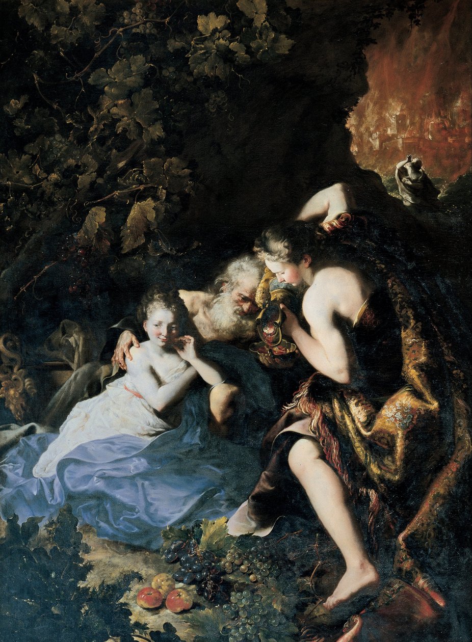 Kızları tarafından Sarhoş Lot by Bartolomeo Guidobono