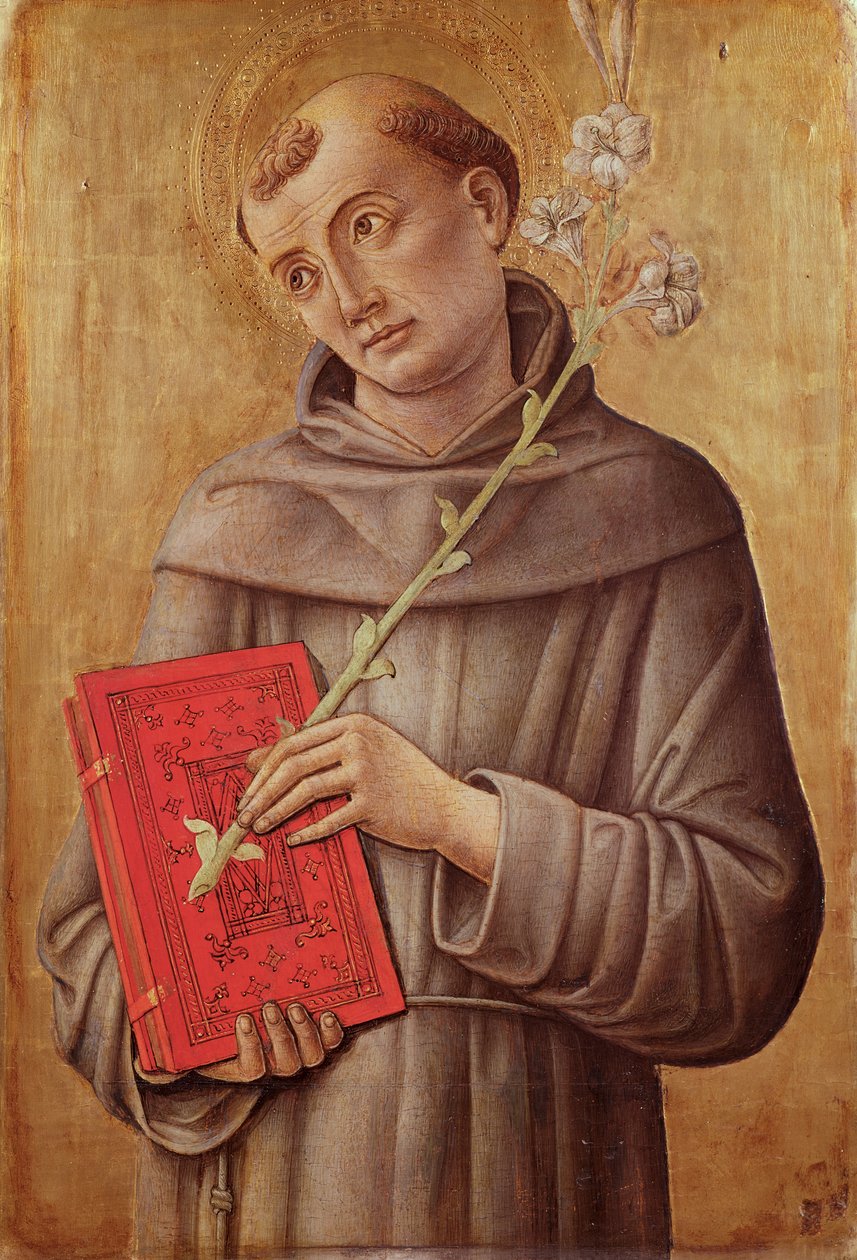Padua Aziz Anthony (panelde sıcaklık) by Bartolomeo Vivarini