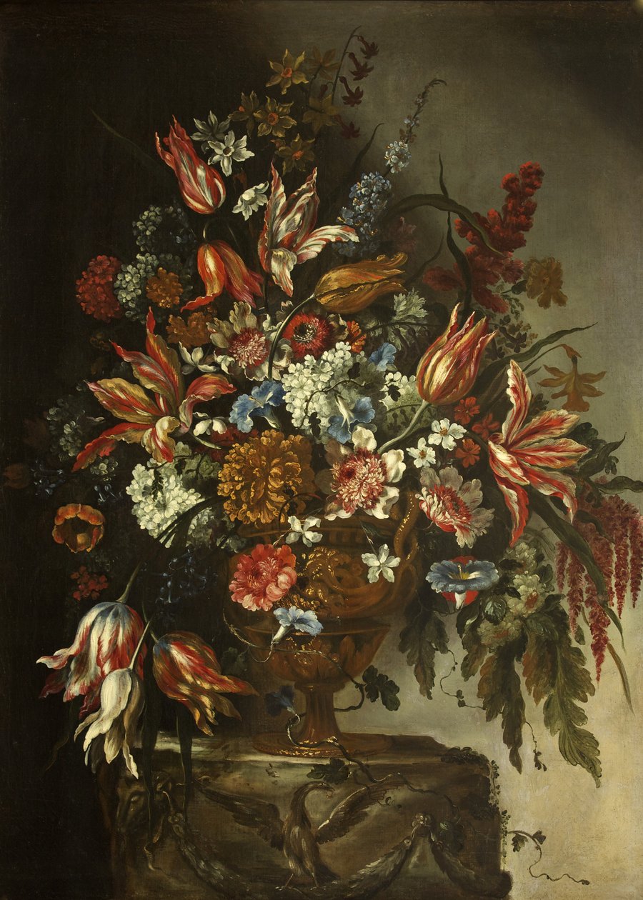 Çiçek Parçası (panel üzeri yağlı) by Bartolomeo (attr. to) Bimbi