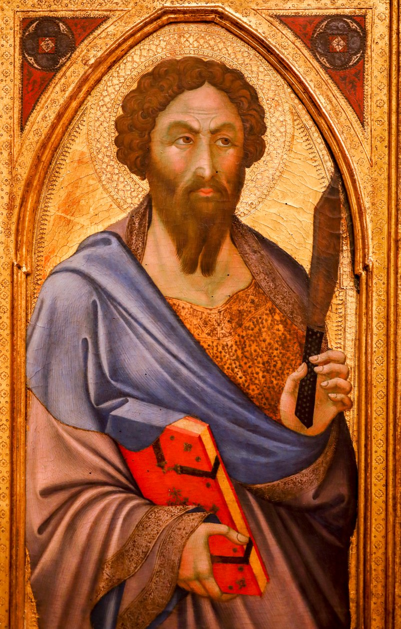 Aziz Bartholomeos. 14. yüzyıl (Ahşapta Tempera) by Bartolomeo Barini
