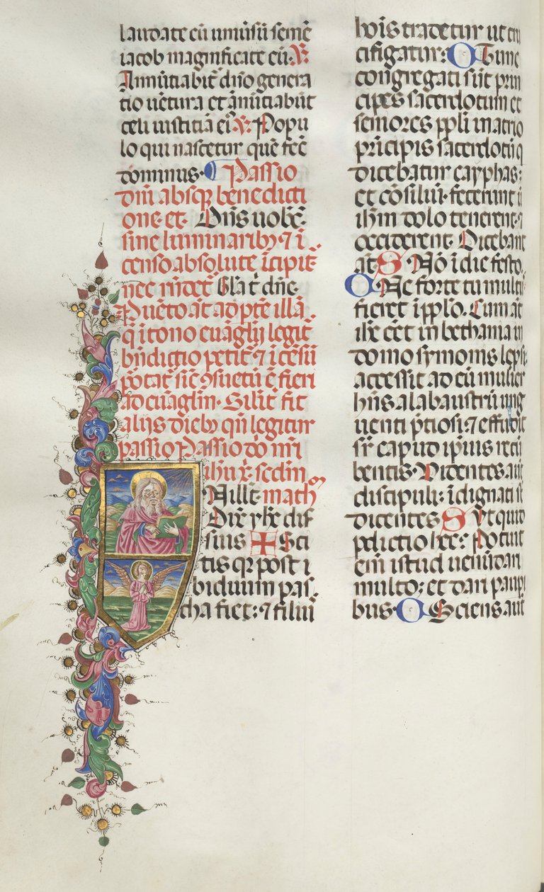Yanlış satış: Fol. 116: Aziz Matta Angel ile 1469. by Bartolomeo Caporali