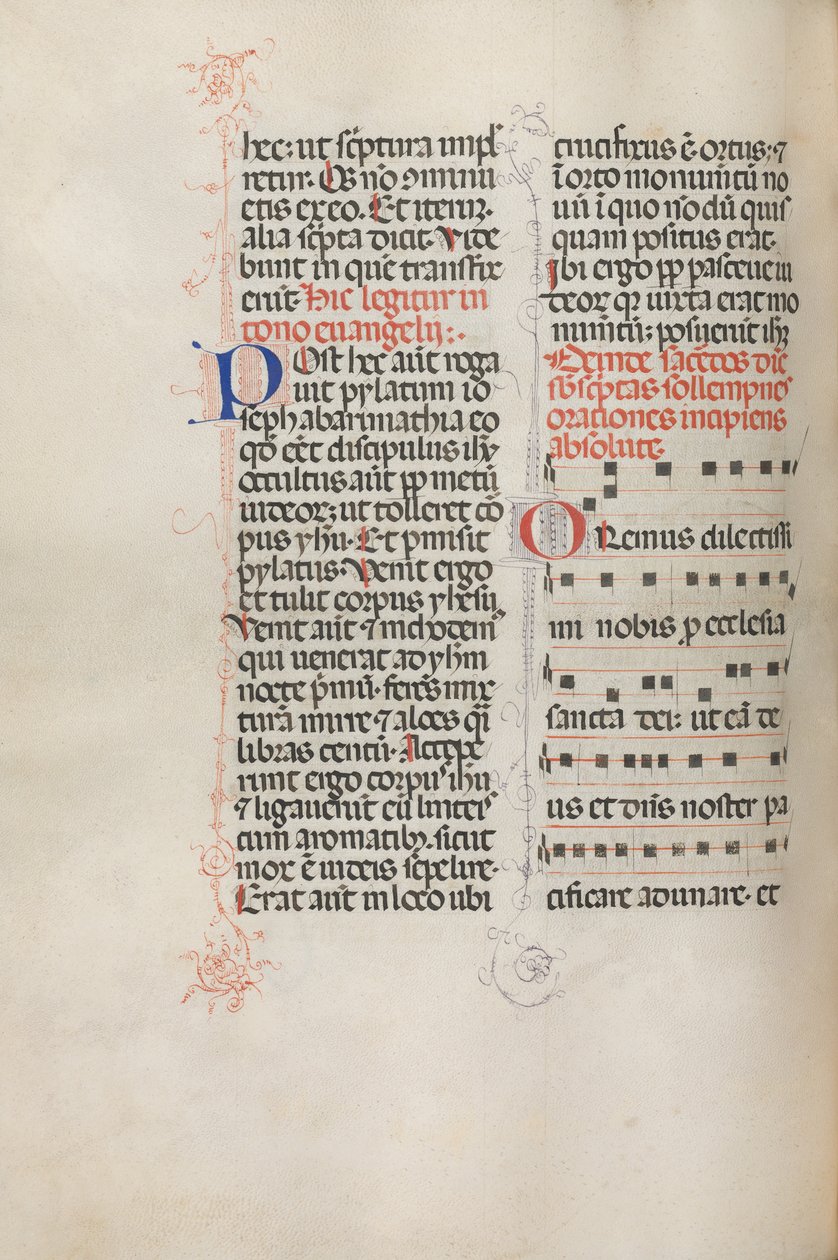 Yanlış satış: Fol. 145v: Çeşitli dualar için müzik, 1469. by Bartolomeo Caporali