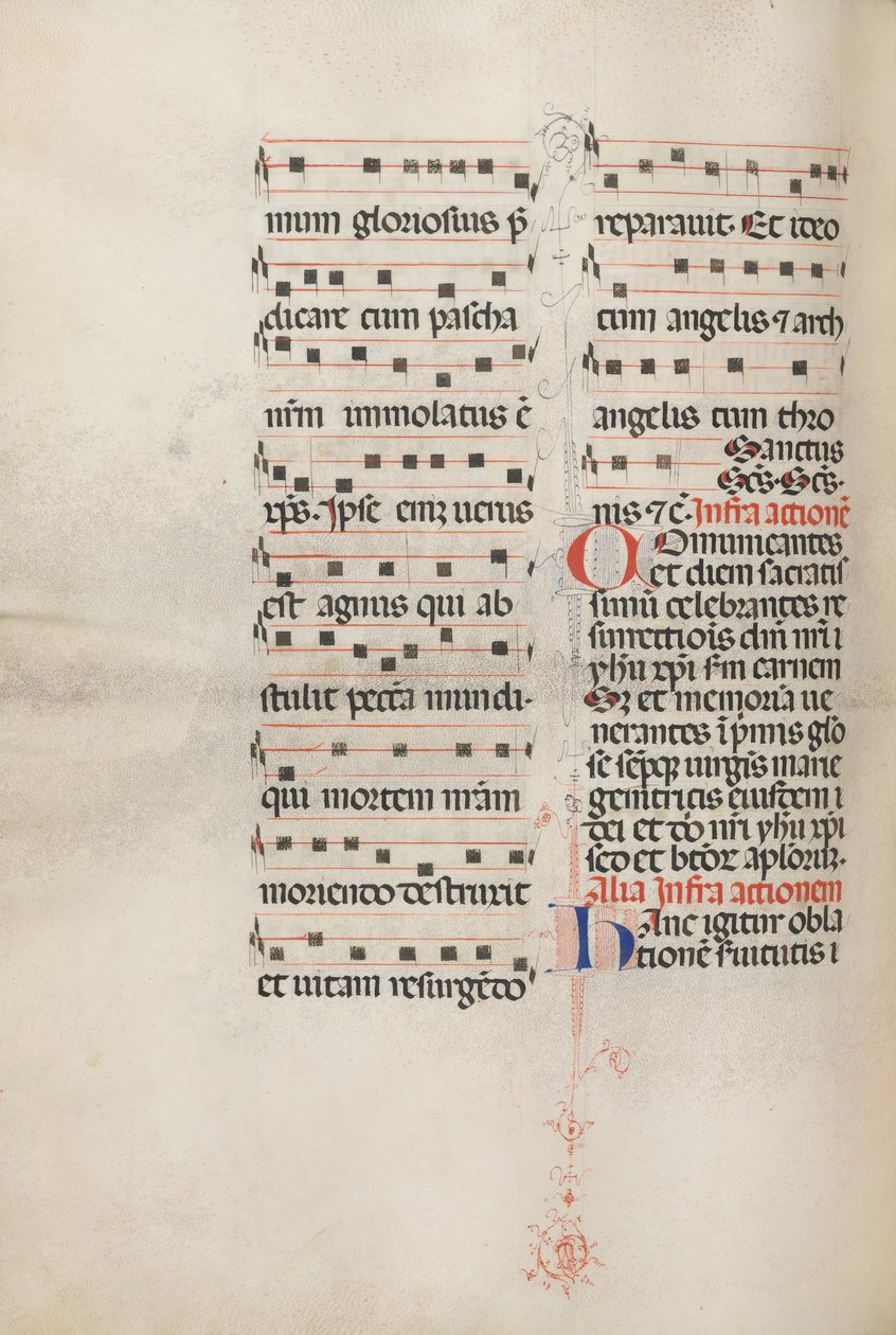 Yanlış satış: Fol. 179v: Çeşitli sıradan dualar için müzik, 1469. by Bartolomeo Caporali