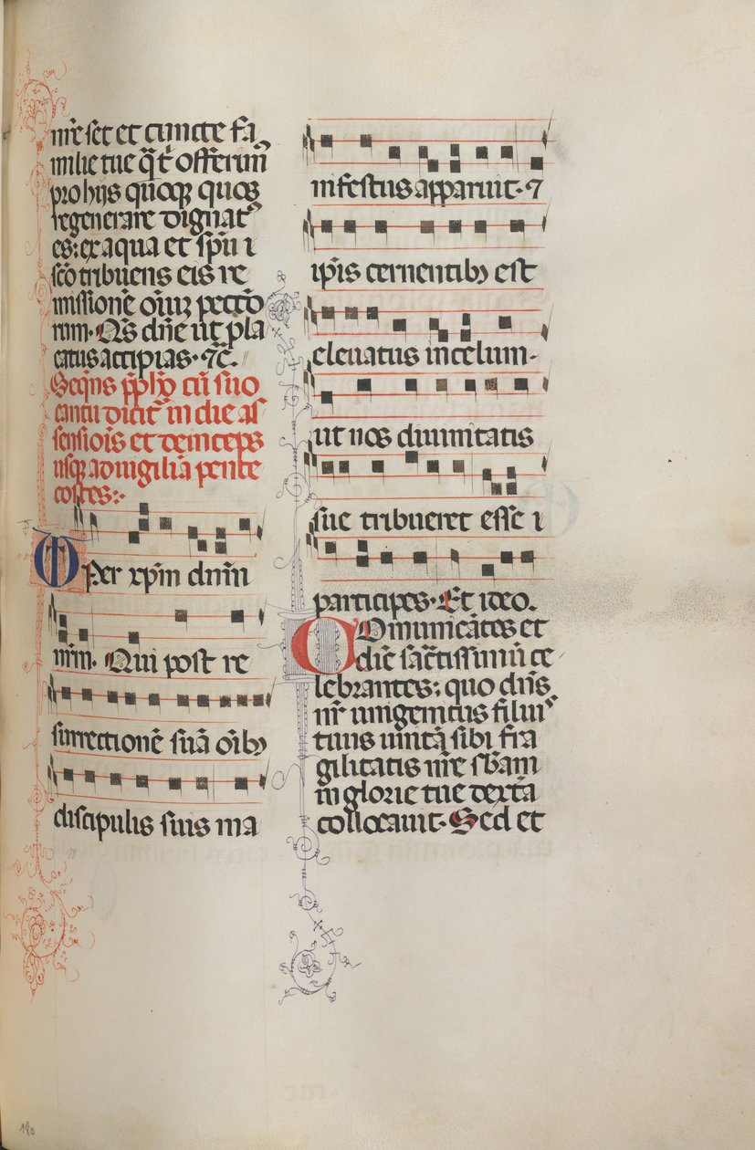 Yanlış satış: Fol. 180: Çeşitli sıradan dualar için müzik, 1469. by Bartolomeo Caporali