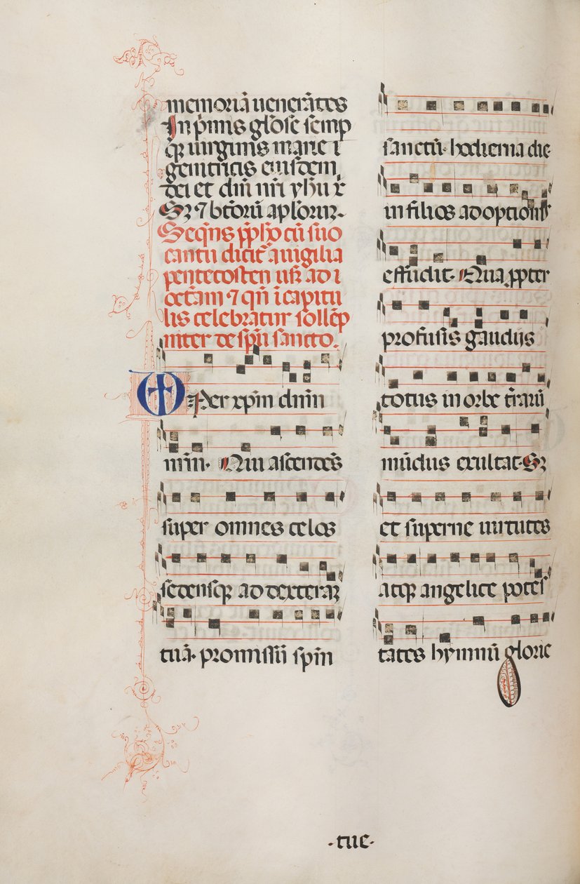 Yanlış satış: Fol. 180v: Çeşitli sıradan dualar için müzik, 1469. by Bartolomeo Caporali