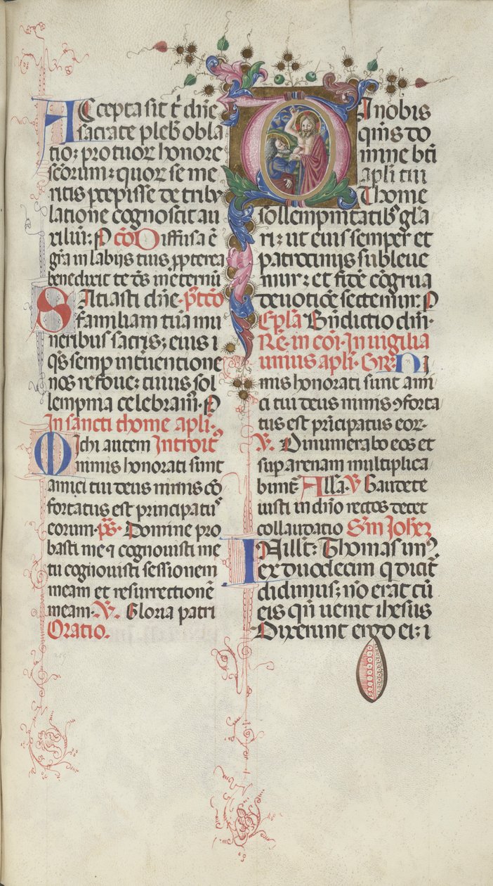 Missal: Fol. 262: Aziz Tomas, 1469. by Bartolomeo Caporali