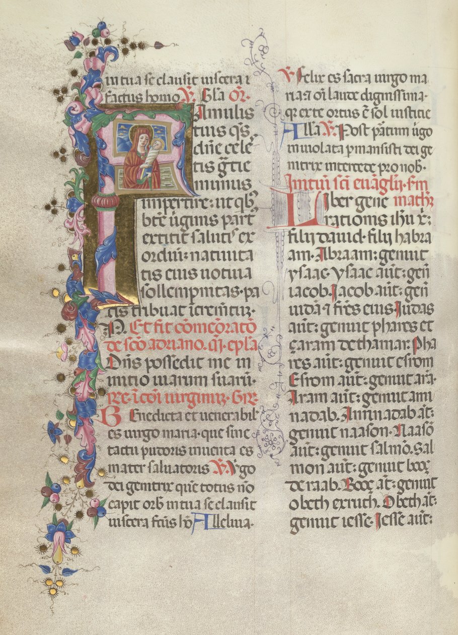 Yanlış satış: Fol. 311v: Aziz Anne, yeni doğan Bakire
